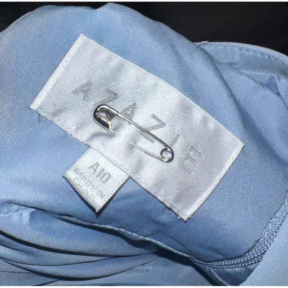 Azazie Light Blue Polyester Formal Dress with Slit size 10 - Picture 4 of 11